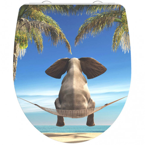 SCHÜTTE WC sedadlo pomalé zatváranie lesklé HAPPY ELEPHANT Duroplast