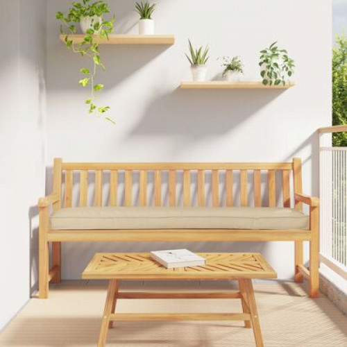 vidaXL podušky na palety pre lavicu 2 ks béžové 200x40x8 cm Oxford tkanina