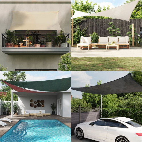 vidaXL Tieniaca plachta 160 g/m², biela 3x3 m, HDPE
