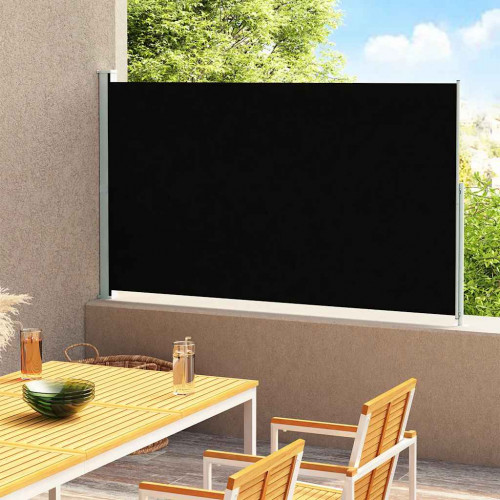 vidaXL Zaťahovacia bočná markíza na terasu 220x300 cm, čierna