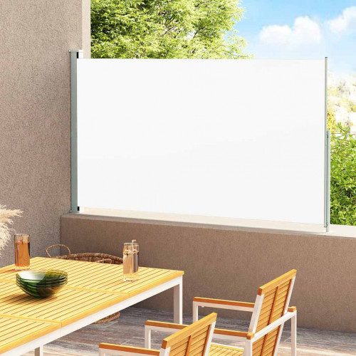 vidaXL Zaťahovacia bočná markíza na terasu 220x300 cm, krémová