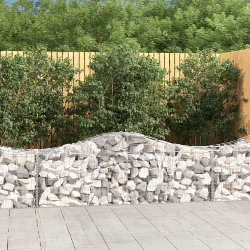 vidaXL Oblúkový gabionový kôš 20 ks 200x50x60/80 cm pozinkované železo