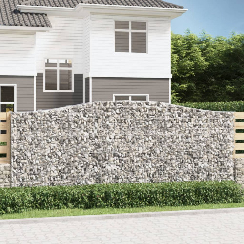 vidaXL Oblúkové gabiónové koše 3ks 400x50x160/180cm pozinkované železo
