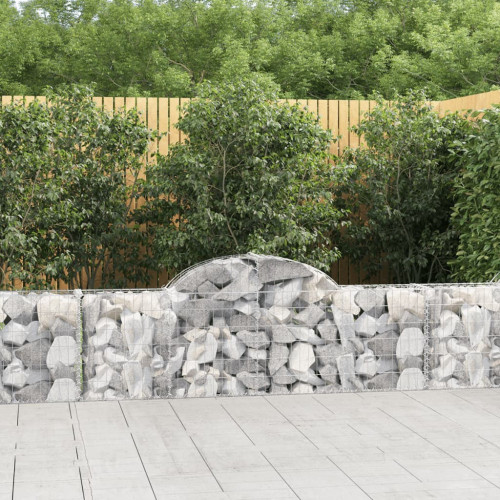 vidaXL Oblúkový gabionový kôš 25 ks 200x30x60/80 cm pozinkované železo