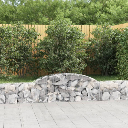vidaXL Oblúkový gabiónový kôš 4 ks 300x30x40/60 cm pozinkované železo