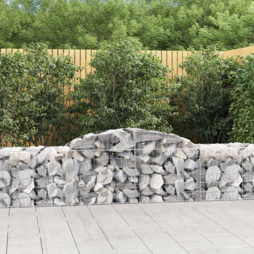 vidaXL Oblúkový gabionový kôš 3 ks 300x50x60/80 cm pozinkované železo
