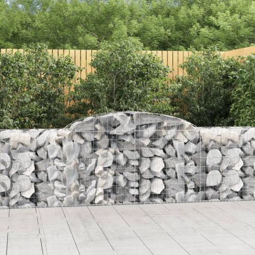 vidaXL Oblúkové gabionové koše 20ks 300x50x80/100cm pozinkované železo