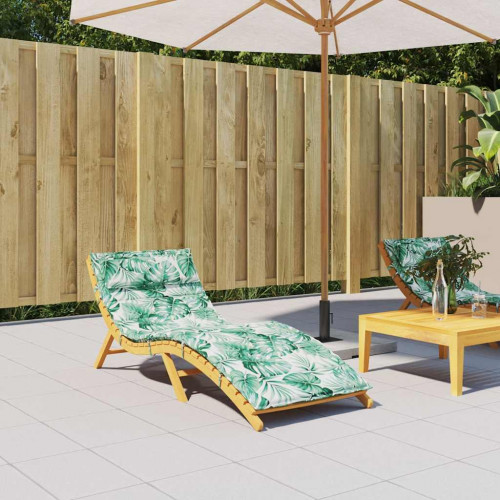vidaXL Podložka na ležadlo vzor listov 180x60x4 cm oxfordská látka