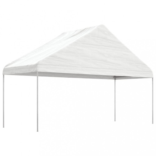 vidaXL Altánok so strechou, biely 5,88x2,23x3,75 m, polyetylén