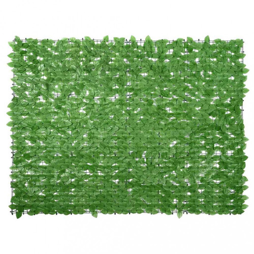 vidaXL Balkónová zástena so zelenými listami 200x150 cm