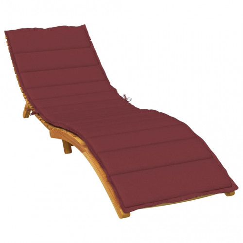 vidaXL Vankúš na lehátko vínovočervená melanž 200x50x4 cm látkový