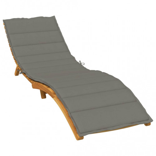 vidaXL Vankúš na lehátko tmavosivá melanž 200x60x4 cm látkový