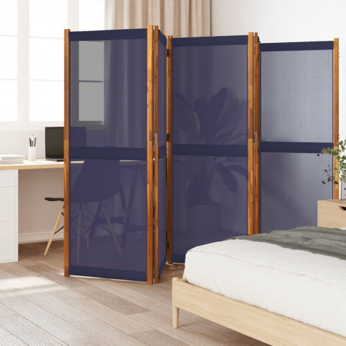 vidaXL 5-panelový paraván tmavomodrý 350x180 cm