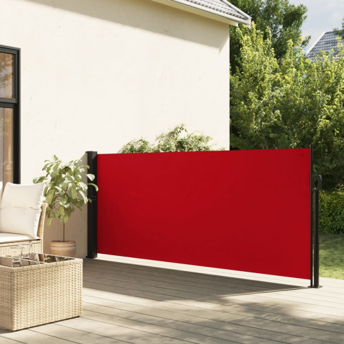 vidaXL Zaťahovacia bočná markíza, červená 140x300 cm