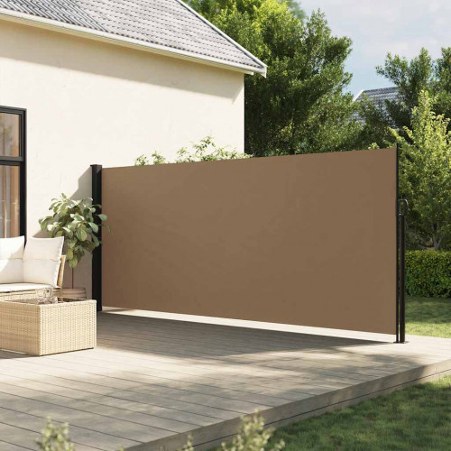 vidaXL Zaťahovacia bočná markíza, sivohnedá 160x300 cm