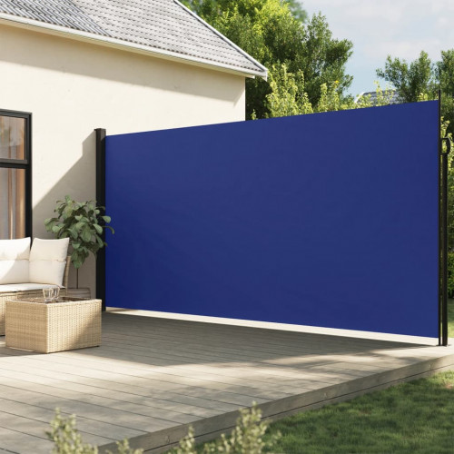 vidaXL Zaťahovacia bočná markíza, modrá 220x300 cm