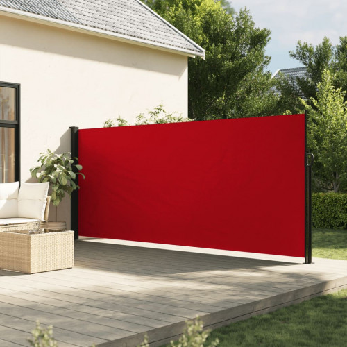 vidaXL Zaťahovacia bočná markíza, červená 160x500 cm