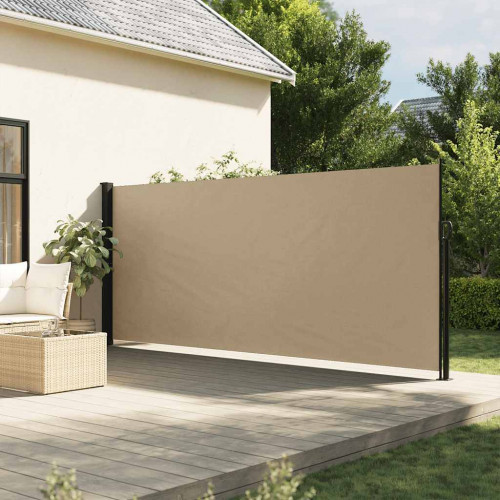 vidaXL Zaťahovacia bočná markíza, béžová 160x500 cm