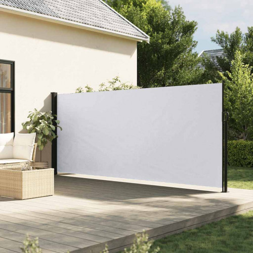 vidaXL Zaťahovacia bočná markíza, biela 160x500 cm