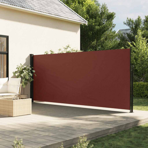 vidaXL Zaťahovacia bočná markíza, hnedá 180x500 cm