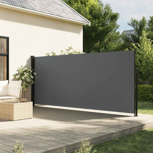 vidaXL Zaťahovacia bočná markíza, antracitová 180x500 cm
