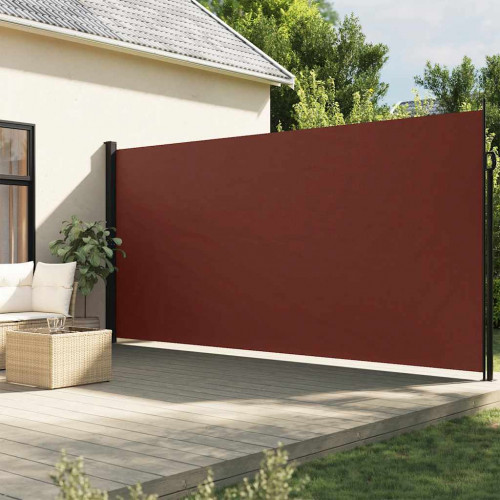 vidaXL Zaťahovacia bočná markíza, hnedá 220x500 cm