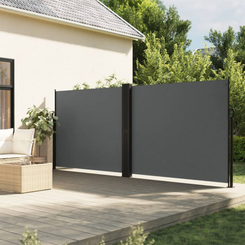 vidaXL Zaťahovacia bočná markíza, antracitová 180x600 cm