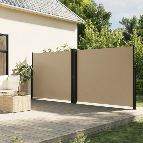 vidaXL Zaťahovacia bočná markíza, béžová 180x600 cm