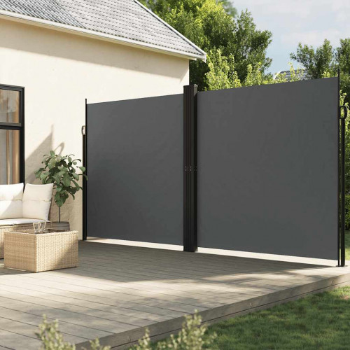 vidaXL Zaťahovacia bočná markíza, antracitová 200x600 cm