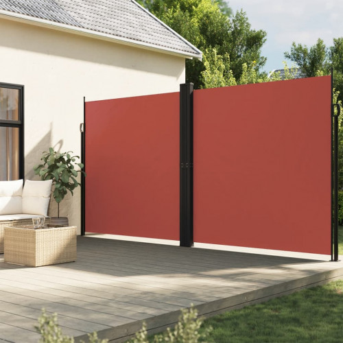 vidaXL Zaťahovacia bočná markíza, tehlová 200x600 cm