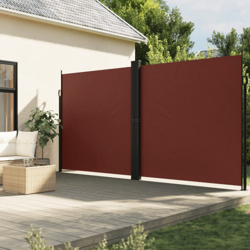 vidaXL Zaťahovacia bočná markíza hnedá 220x600 cm