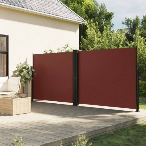 vidaXL Zaťahovacia bočná markíza hnedá 160x1200 cm
