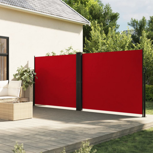 vidaXL Zaťahovacia bočná markíza červená 180x1200 cm