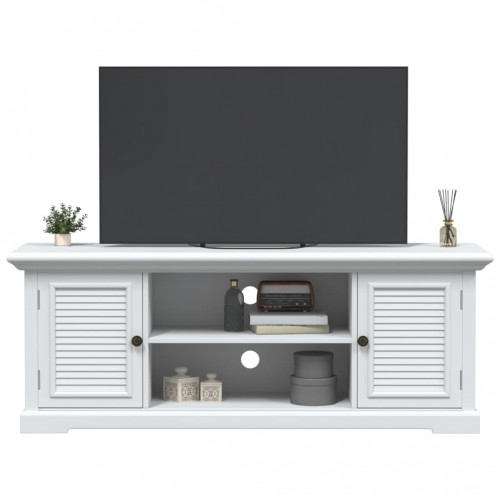 vidaXL TV skrinka biela 110x30x41 cm kompozitné drevo