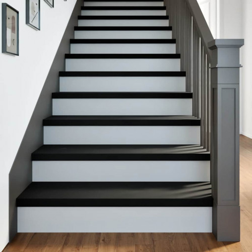 vidaXL Schodiskové stupne 8 ks tmavohnedá 100x25x2 cm dubový masív