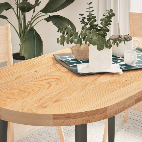 vidaXL Stolová doska 120x60x4 cm dubový masív oválny
