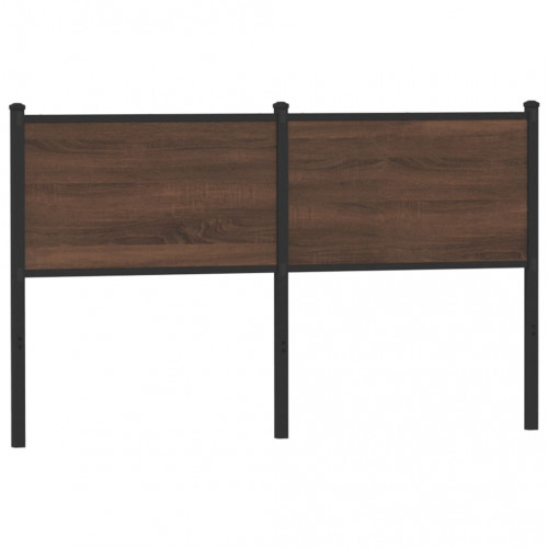 vidaXL Čelo postele, hnedý dub 150 cm, kompozitné drevo a oceľ