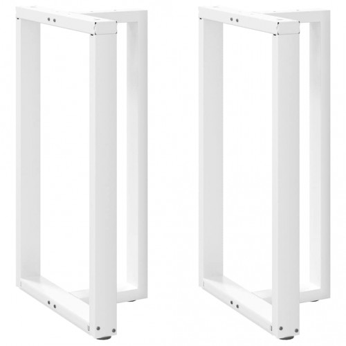 VidaXL Nohy barového stola v tvare T 2 ks biela 60x35x(100-101) cm