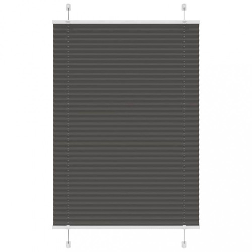vidaXL plisovaná roleta čierna 85x150 cm Šírka látky 84,4 cm