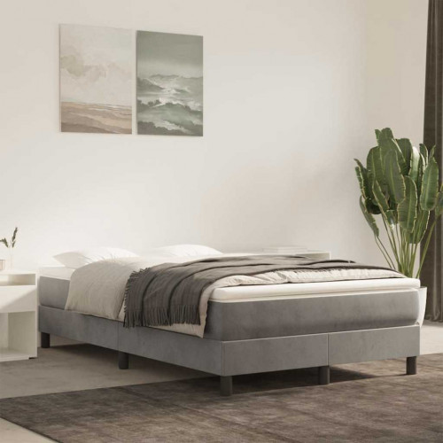 vidaXL Matrac s taštičkovými pružinami bledosivý 120x220x20 cm zamat