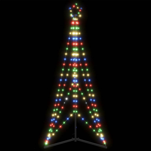 vidaXL LED vianočný stromček 363 LED farebné 182 cm