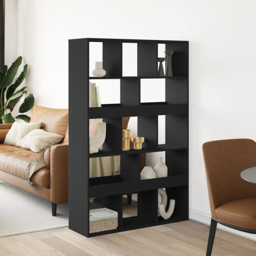 vidaXL Deliaca stena čierna 100x33x156,5 cm kompozitné drevo