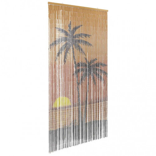 vidaXL Záves proti hmyzu s potlačou palmy 100x200 cm bambus