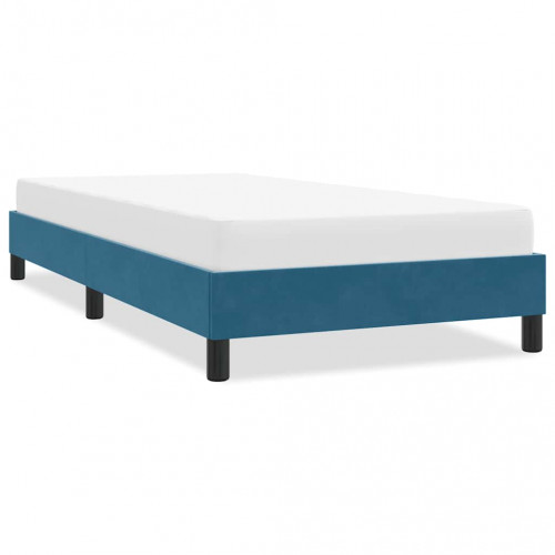 vidaXL Rám postele bez matraca Tmavomodrá 100x210 cm Zamat