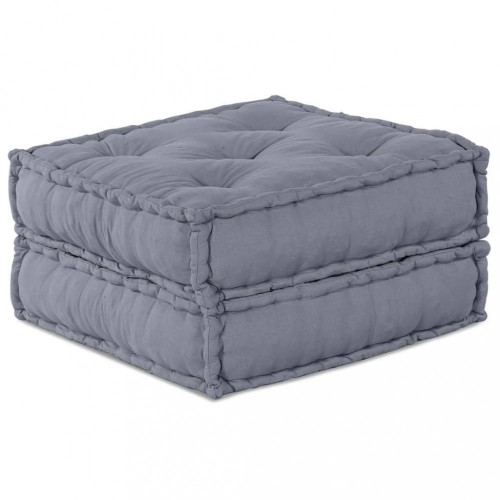 vidaXL 2-miestny modulárny pouf sofa, ktorý sa dá premeniť, šedá tkanina