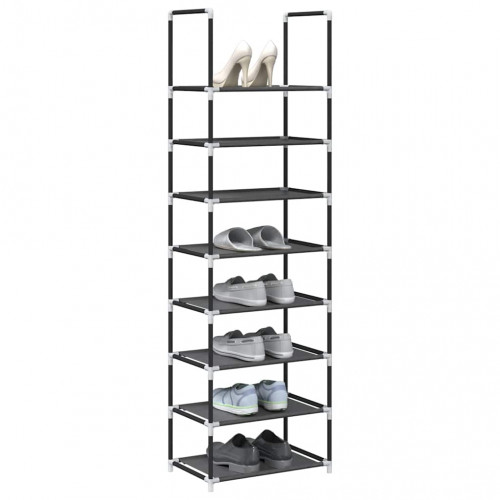 VidaXL Stojan na topánky 8-vrstvový čierny 44x28x145 cm netkaná látka