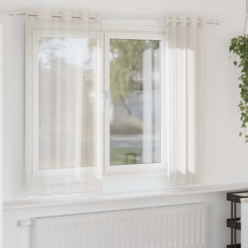 vidaXL voálové závesy s priechodkami 2 ks krémové 140x175 cm