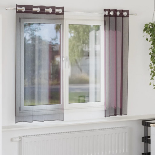 vidaXL Voálové závesy s priechodkami 2 ks Fialové 140x140 cm