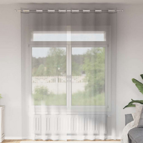 vidaXL Voálové závesy s priechodkami 2 ks svetlosivé 140x260 cm