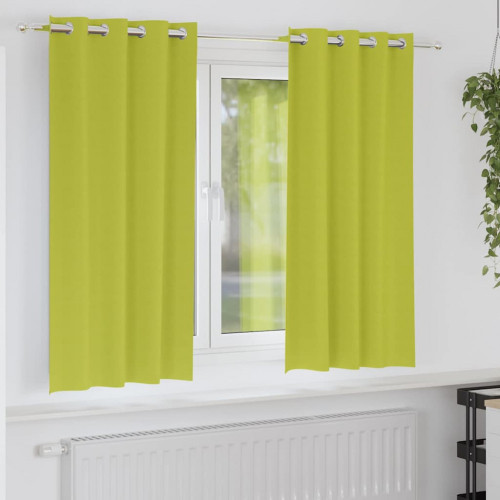 vidaXL Okenice 2 pcs Jablkovo-zelená 175 x 140 cm Polyester